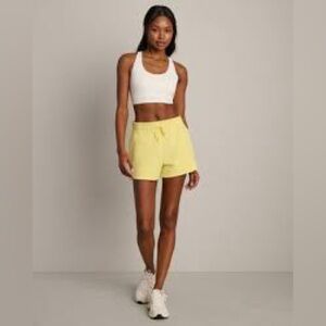 Athleta Pale Yellow Drawstring Waist Shorts